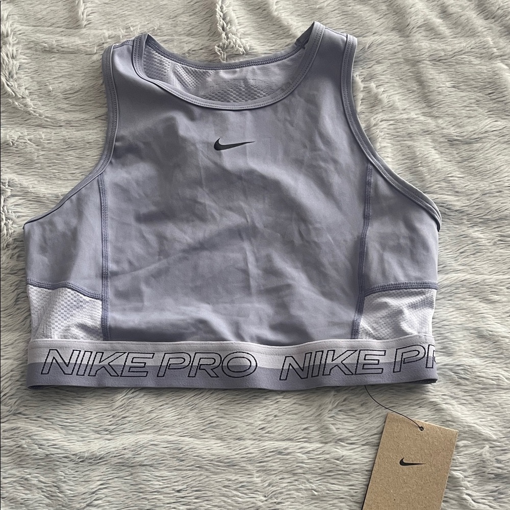 Nike Pro Light Gray Sports Bra